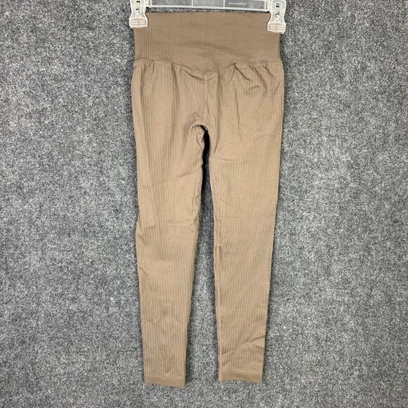 Unbranded Ribbed XS Compression Tights Women Tan Wide Waist - Picture 5 of 5